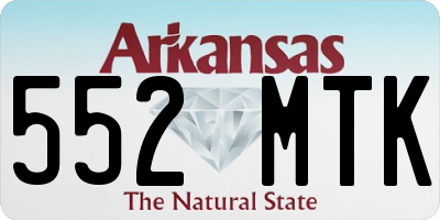 AR license plate 552MTK