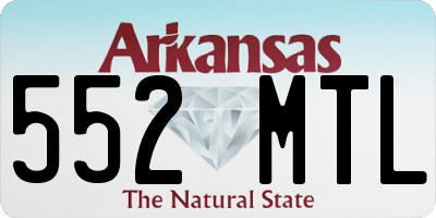 AR license plate 552MTL