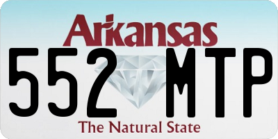 AR license plate 552MTP
