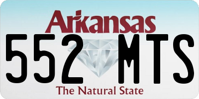 AR license plate 552MTS