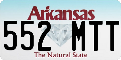 AR license plate 552MTT