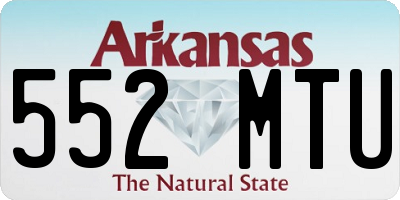 AR license plate 552MTU