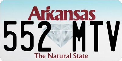 AR license plate 552MTV
