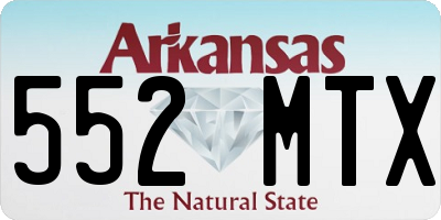 AR license plate 552MTX