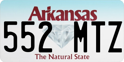 AR license plate 552MTZ