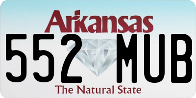 AR license plate 552MUB