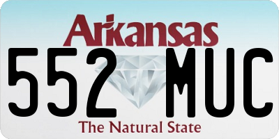 AR license plate 552MUC