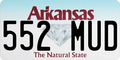 AR license plate 552MUD
