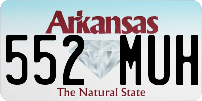 AR license plate 552MUH