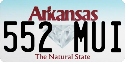 AR license plate 552MUI