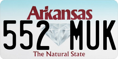 AR license plate 552MUK