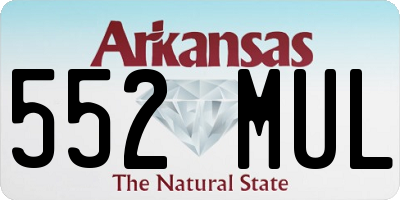 AR license plate 552MUL