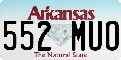 AR license plate 552MUO