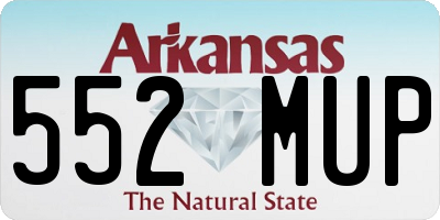 AR license plate 552MUP