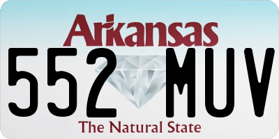 AR license plate 552MUV