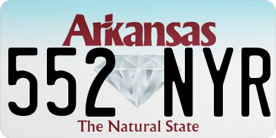 AR license plate 552NYR