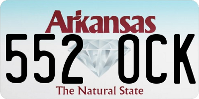 AR license plate 552OCK