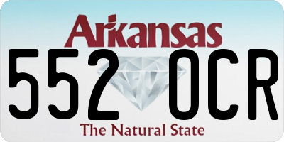 AR license plate 552OCR