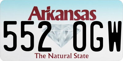 AR license plate 552OGW