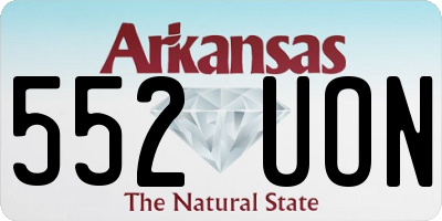 AR license plate 552UON