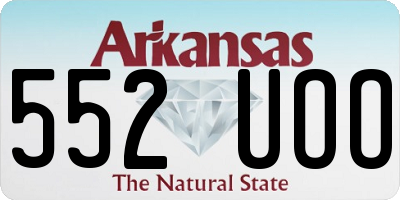 AR license plate 552UOO