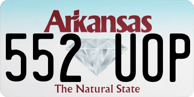 AR license plate 552UOP