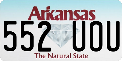 AR license plate 552UOU