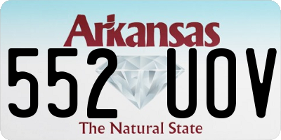 AR license plate 552UOV