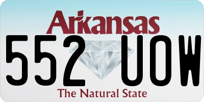 AR license plate 552UOW