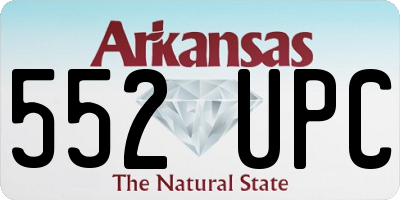 AR license plate 552UPC