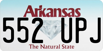 AR license plate 552UPJ