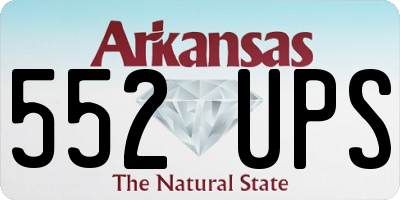 AR license plate 552UPS