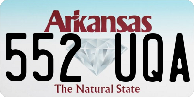 AR license plate 552UQA