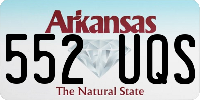 AR license plate 552UQS