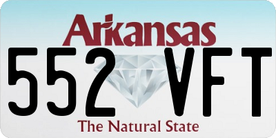 AR license plate 552VFT
