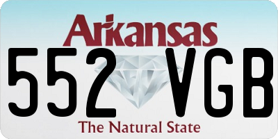AR license plate 552VGB