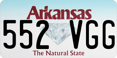 AR license plate 552VGG