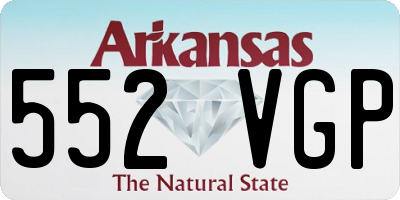 AR license plate 552VGP