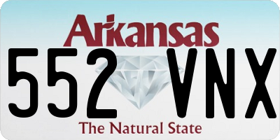 AR license plate 552VNX