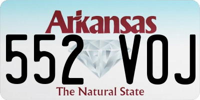 AR license plate 552VOJ