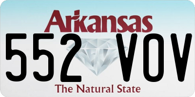 AR license plate 552VOV