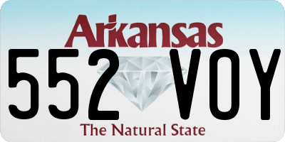AR license plate 552VOY