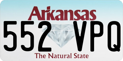 AR license plate 552VPQ