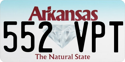 AR license plate 552VPT
