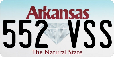 AR license plate 552VSS