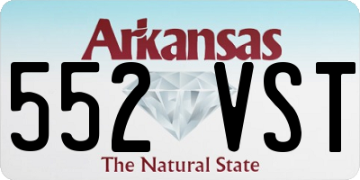 AR license plate 552VST
