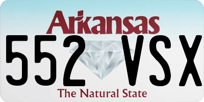AR license plate 552VSX