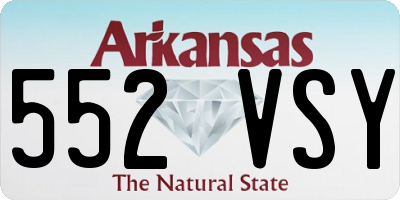 AR license plate 552VSY