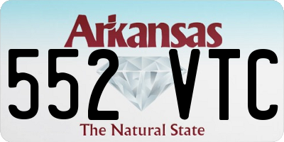 AR license plate 552VTC