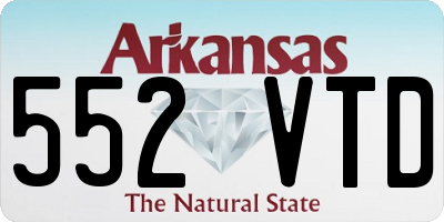 AR license plate 552VTD